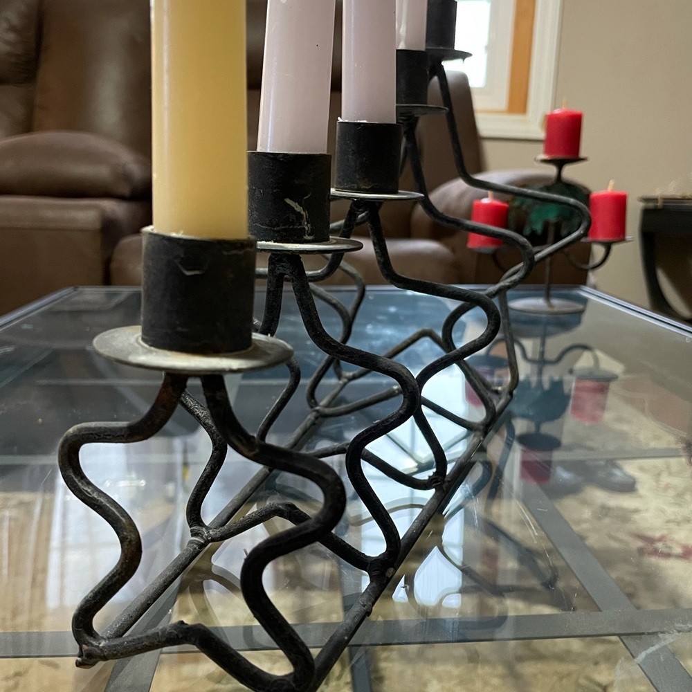 5 star shaped candle holder.